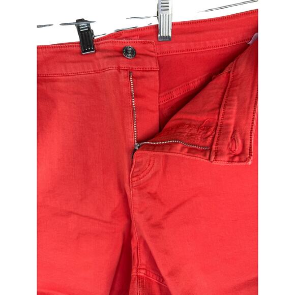 Candace Cameron Bure Cherry Distressed Jean Shorts 20W Petite Cotton Blend - Picture 2 of 9